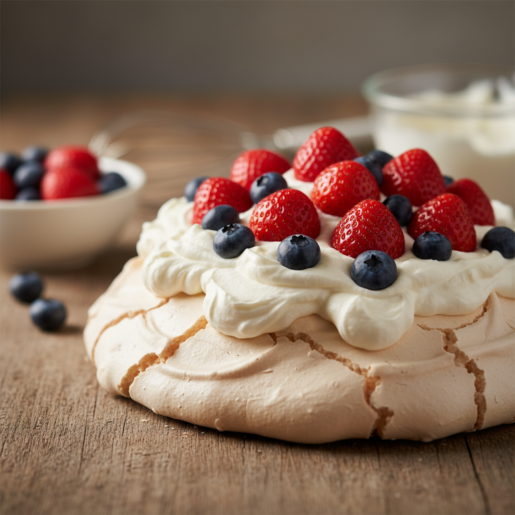 Täiuslik Pavlova tort: nipid krõmpsuva kooriku saamiseks