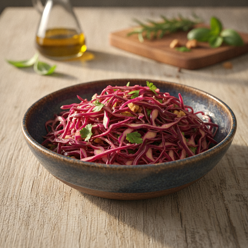Lihtne ja mahlane punase kapsa salat – sobib iga toidu juurde